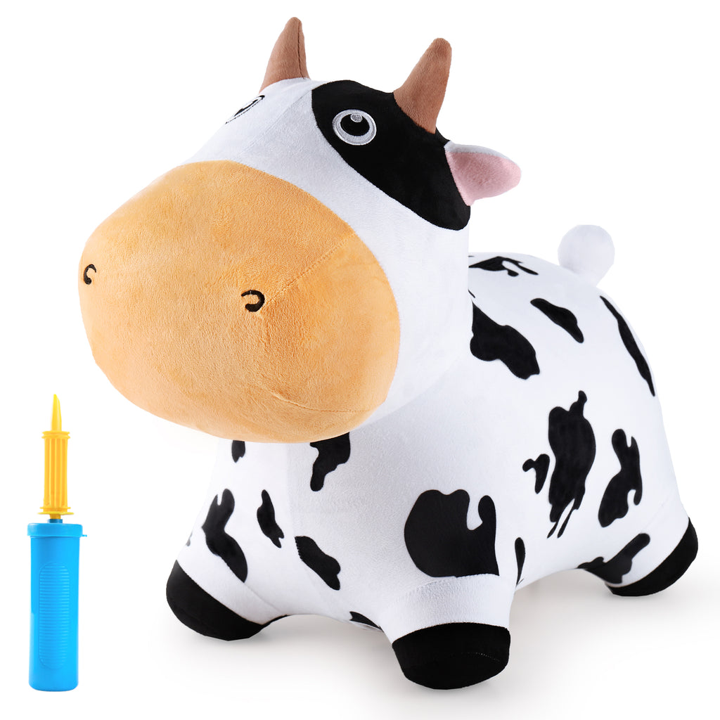 Bouncy Pals Cow Hopping Horse Ride On Bouncy Animal Toys