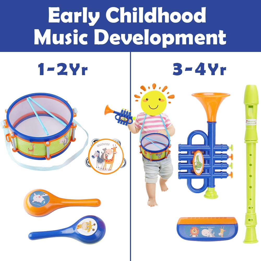 Toddler Kids Drum Set Musical Instruments Toys 