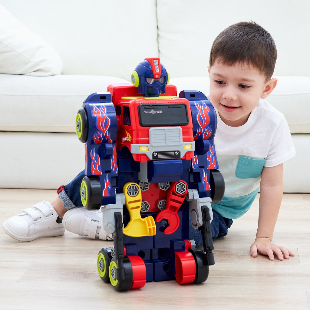 3 in 1 Large Transformer Transform into Robot Action Toy
