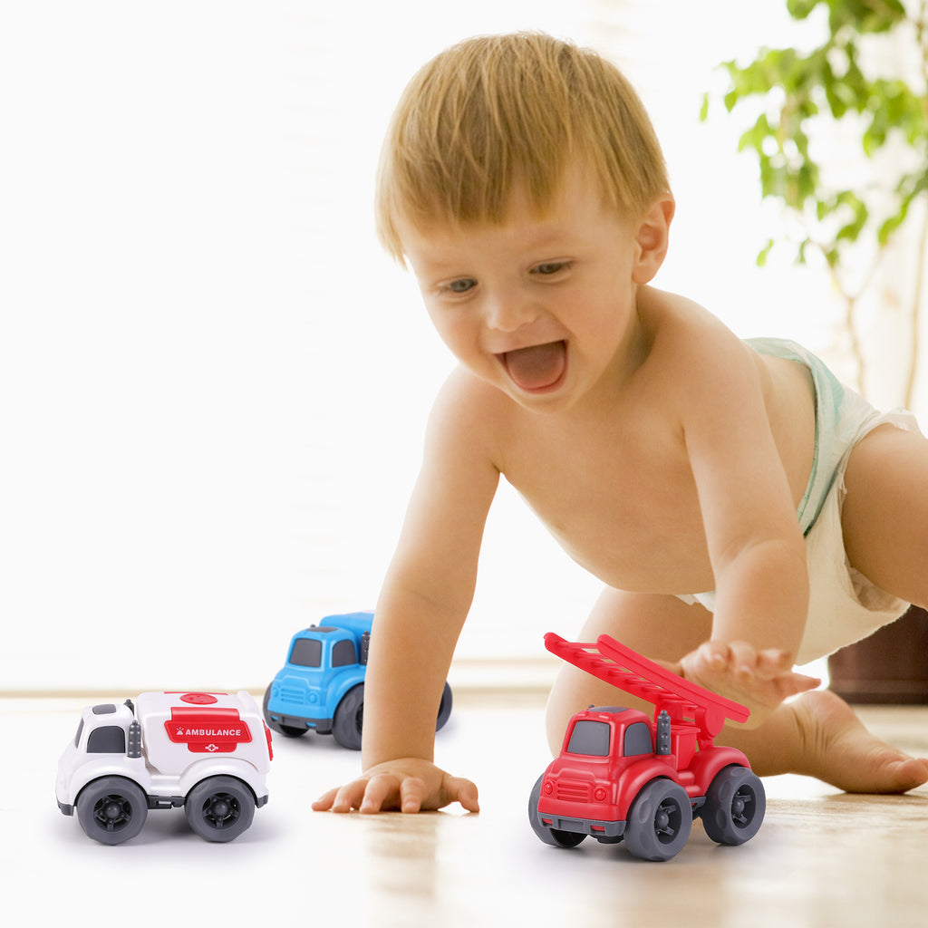 Push and Go Car Toys Rescue Emergency Vehicles Play Set