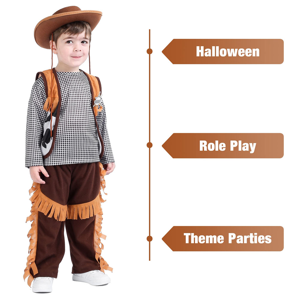 Cowboy Costume Boy Dress Up Clothes Role Play Outfit