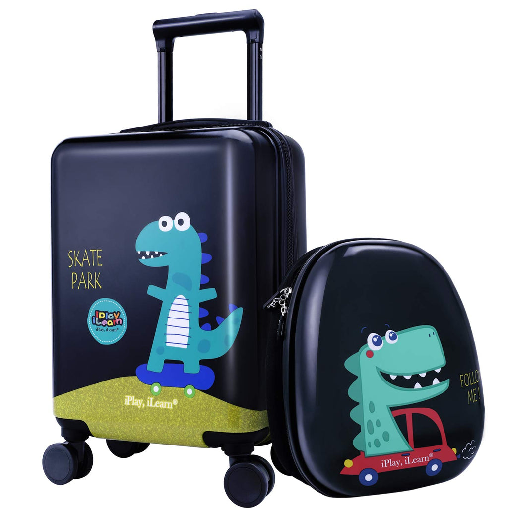 Dinosaur Kids Luggage Carry On Suitcase With Backpack