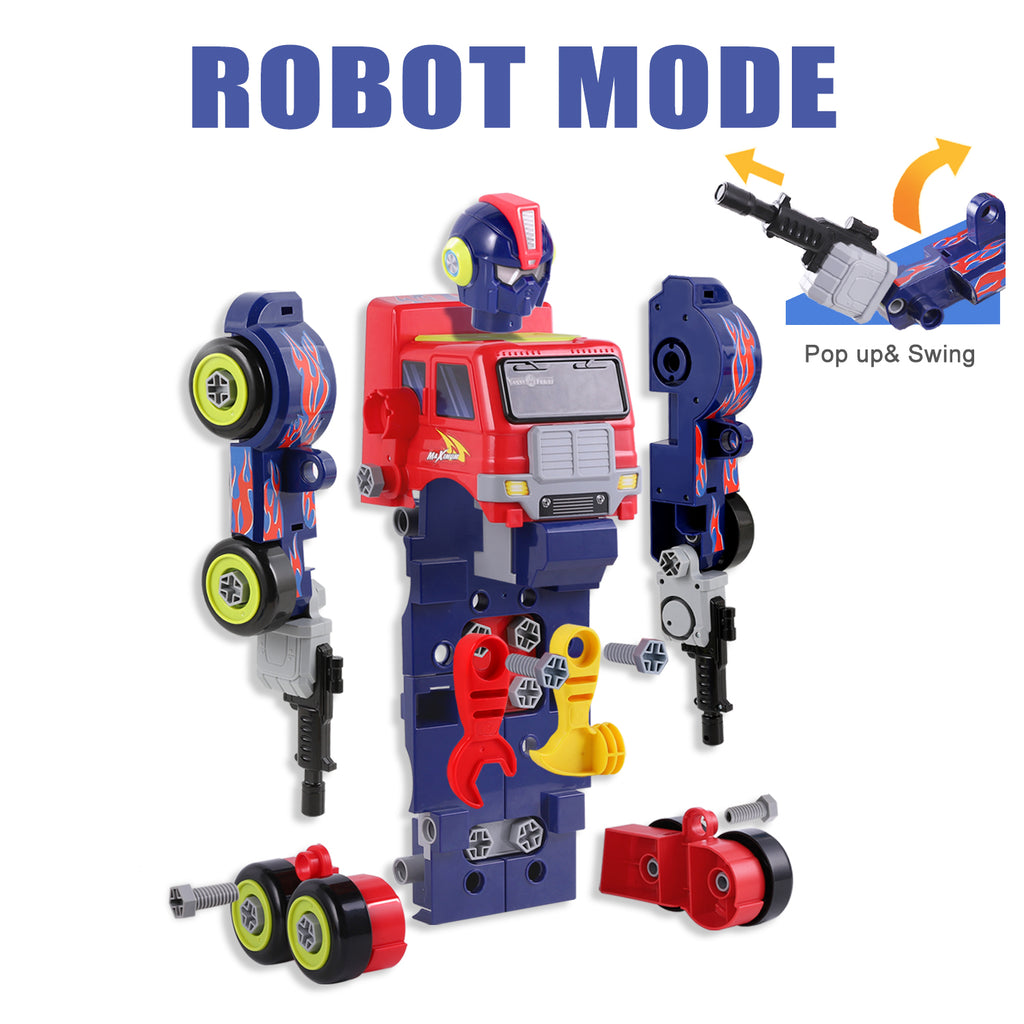 3 in 1 Large Transformer Transform into Robot Action Toy